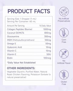 Gotas de Colágeno para Perros con Biotina, MSM, Jengibre, Vitaminas C y E - Suplemento Sin Granos para la Salud de la Piel, el Pelaje y las Articulaciones - Product Image 5