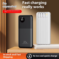 Chargeur portable mini 10000mAh, station d'alimentation, PD22.5W, charge rapide, câble intégré, charge super rapide, powerbank