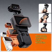 Caméra de poche transfrontalière C10 HSC10 avec écran de 1,97 pouce, objectif rotatif à 180°, carte TF, non-intelligente, pour sports de plein air et vlogging