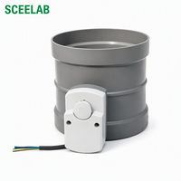 SCEELAB Vanne d'air motorisée en PP ignifuge pour hotte de laboratoire, vanne de conduit électrique résistante à la corrosion, vente directe usine