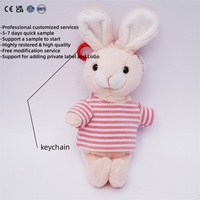 Peluche personnalisée échantillon gratuit nouvel ensemble peluche ours en peluche porte-clés cadeau pour enfants mini peluches sac pendentif