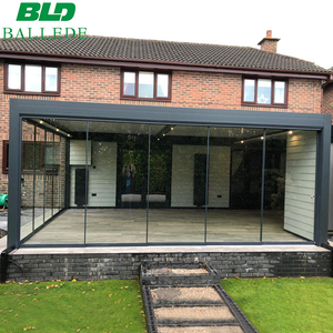<span class=keywords><strong>Pergola</strong></span> d'extérieur <span class=keywords><strong>à</strong></span> couverture rouge 16X16 avec <span class=keywords><strong>store</strong></span> roulant motorisé - Product Image 5