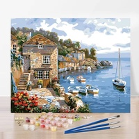 Peinture par numéros DIY de style européen de la marque XIXI, toile personnalisée de paysage pour adultes et enfants, décoration murale pour la maison
