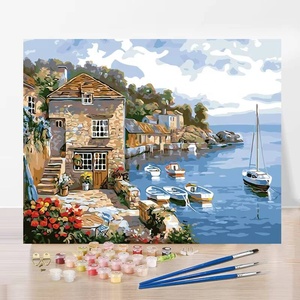 XIXI - Pintura de Paisaje Moderna para el Hogar, Personalizada, Hecha a Mano, Arte en Lienzo, Pintura por Números para Decoración del Hogar - Product Image 3