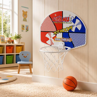 Mini panier de basket avec panneau arrière en PS et panier en PP, pliable, portable, réglable, logo et couleur personnalisables, utilisation intérieure, OEM ODM