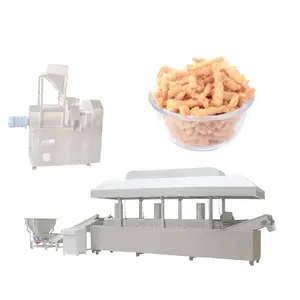 Crispy Kurkures Cheetos and Nik Naks Chips Snack Food Production Factory Mixer Extruder Fryer and Flavoring Machines