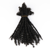 QH 0.8cm Lisa Locs 100% Cabello Humano Virgen Brasileño Remy Super Doble Trama Hecho a Mano Goddess Boho Dreadlocks 6-30 Pulgadas