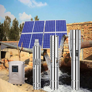 HOP Tiefbrunnenpumpe Hybrid AC/DC Solarwasserpumpe Tauchpumpe für Bohrlöcher - Product Image 1