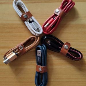 PU 가죽 하이 퀄리티 고속 충전 케이블 마이크로 USB 케이블 전화 2.0 고속 데이터 동기화 충전 코드에 적합 - Product Image 2