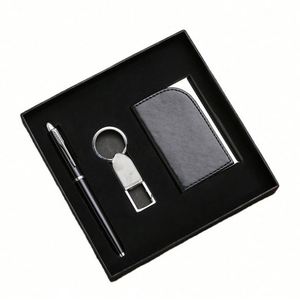 Design Wholesale Personalized Custom Pu Leather Keychain Promotion Luxury <b>Gift</b> Set for Office Employees Souvenir Business <b>Gifts</b> - Product Image 1