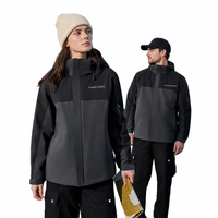 Blouson Bomber Sportif Hiver 3-en-1 Épais à Capuche avec Doublure Polaire Amovible Coupe-Vent Imperméable Logo Personnalisé Couples Extérieur