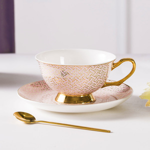 High Quality Luxury Nordic Style Ceramic Gold Coffee <b>Cup</b> and Saucer for Afternoon Tea <b>Cups</b> <b>Set</b> - Product Image 1