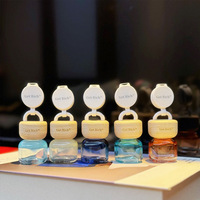 Diffuseurs de parfum pour voiture miniatures de luxe avec bouchon à vis, flacons en verre transparent pour huiles essentielles