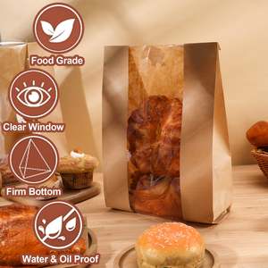 Bánh Kraft túi giấy cho bánh mì tự chế bánh mì nướng bánh ngọt lưu trữ và điều trị bao bì cho siêu thị sử dụng và chương trình khuyến mãi - Product Image 6