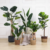 Panier à plantes tissé, pot de fleurs tissé pour plantes artificielles, décoration intérieure et extérieure, balcon, jardin, vente en gros