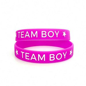 Bracelet de fête pour révélation du sexe des bébés garçons et filles, bracelet en silicone personnalisable avec contenu, personnalisation du bracelet - Product Image 6