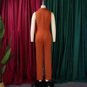 C8653 Ultimo Design <span class=keywords><strong>Tuta</strong></span> Estiva da Donna <span class=keywords><strong>Elegante</strong></span> Monocolore Senza Maniche con Colletto e Lacci, Jumpsuit a Gamba Larga per Donne - Product Image 6