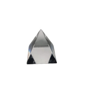 Adornos de Pirámide de Cristal Blanco con <span class=keywords><strong>Base</strong></span> Transparente, <span class=keywords><strong>Base</strong></span> Negra/Dorada, Cuatro Prismas, Diseño Pentahedral, Accesorios de Fotografía para Negocios - Product Image 5