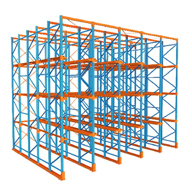 금속 공급 업체 헤비 듀티 선반 산업용 스틸 랙 창고 드라이브 팔레트 랙에서 대규모 창고