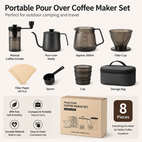 Ensemble de moulins portables ZiXuanTang 8 pièces pour camping en plein air, moulin manuel, coffret cadeau, plastique, moderne et minimaliste