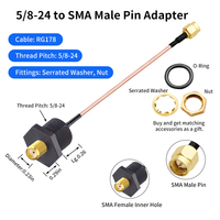 Câble d'extension d'antenne à montage sur panneau IP65 avec écrou de blocage et joint |   Câble coaxial à faible perte pour GPS, LoRa et IoT