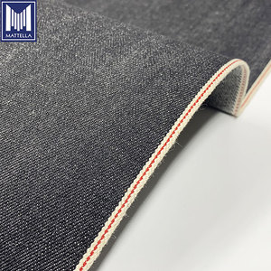 Tessuto Denim Cimosato da 14-15oz per Jeans da Uomo a Vita Media in Stile Giapponese Nero <span class=keywords><strong>Mercerizzato</strong></span> Grezzo non Lavato 100% <span class=keywords><strong>Cotone</strong></span> - Product Image 2