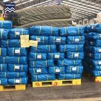 Bâche en PE imperméable Million Blue, tissu laminé avec fonction hydrofuge pour bâche de camion extérieure