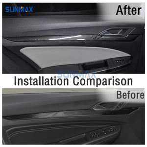 Bandes de panneau de porte en fibre de carbone sèche, garniture de couverture, accessoires intérieurs de voiture pour VW <span class=keywords><strong>Golf</strong></span> 8 MK8 GTI GTE <span class=keywords><strong>GTD</strong></span> R Line 2020 2021 <span class=keywords><strong>2022</strong></span> - Product Image 3