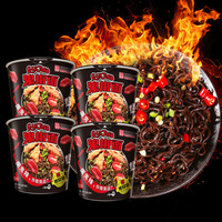 Ghost Pepper Spicy Fried Instant Ramen Noodles Wheat Flour Bag Packaging-Korean Style Snack