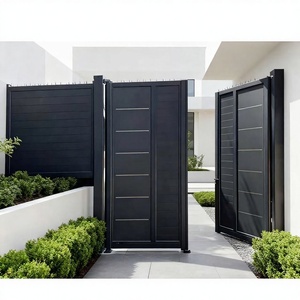 Nouveau meilleur <span class=keywords><strong>prix</strong></span>, porte coulissante de jardin de villa extérieure en alliage d'aluminium moderne, écologique, avec revêtement en poudre - Product Image 6