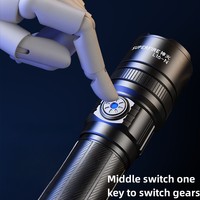Lampe de poche LED Superfire pour le camping, rechargeable par USB, en alliage d'aluminium, CRI 90 élevé, étanche IP44, légère, 420 lumens