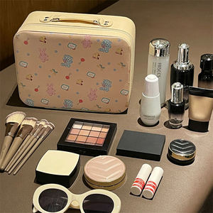 Bonito organizador grande de lujo resistente al agua para mujer, caja de almacenamiento de viaje con logotipo personalizado, estuches para brochas de maquillaje, bolsa de cosméticos - Product Image 3
