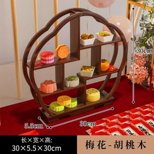 Estante de exhibición antiguo con función de rotación para arreglos de mesa de boda y decoraciones de estilo chino - Product Image 6