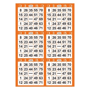 Papier de loterie à livraison rapide, impression numérique, papier pour jeux de numéros, cartes de bingo en gros pour personnalisation - Product Image 1