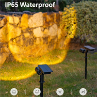 Solar-Gartenleuchte, Rasenleuchte, Solarstrahler, ABS, polykristallin, IP65, wasserdicht, 800 mAh, mit 120 Grad verstellbarer Neigung für Wege