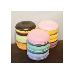 Tabouret Rond Créatif pour Enfants, Couleur <span class=keywords><strong>Macaron</strong></span>, Meuble de Salon, Chaise en Tissu, Pouf Ottoman – Vente en Gros - Product Image 1