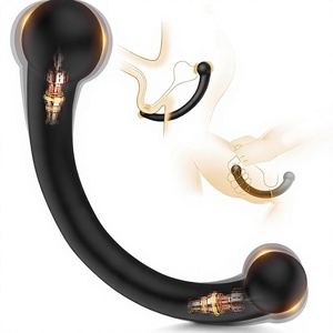BEISAR - Masajeador de Próstata Vibrador de Doble Extremo, Tapón Anal Vibrador, Tapón Anal Femenino para <span class=keywords><strong>Hombres</strong></span> - Product Image 1