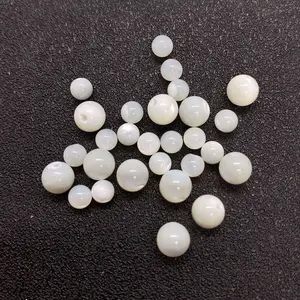 Brincos de pérola Trochus madrepérola branco meio perfurado para fazer joias DIY