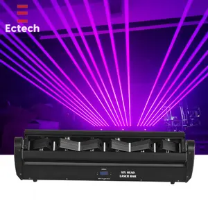 Hot DMX512 6 RGB Laser kepala bergerak efek sorot profesional enam mata lampu laser panggung cahaya sorot bergerak Dj