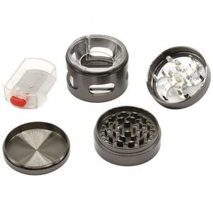 Nouveau moulin à cigarettes à manivelle rond moderne en alliage de zinc à 4 couches de 63 mm, vente en gros d'usine, pour accessoires d'ustensiles - Product Image 4