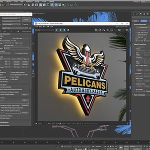 โลโก้ backlit 3D สีทองชื่อสตูดิโอโลโก้ร้านค้าทำจากสแตนเลสแบบกำหนดเอง - Product Image 5