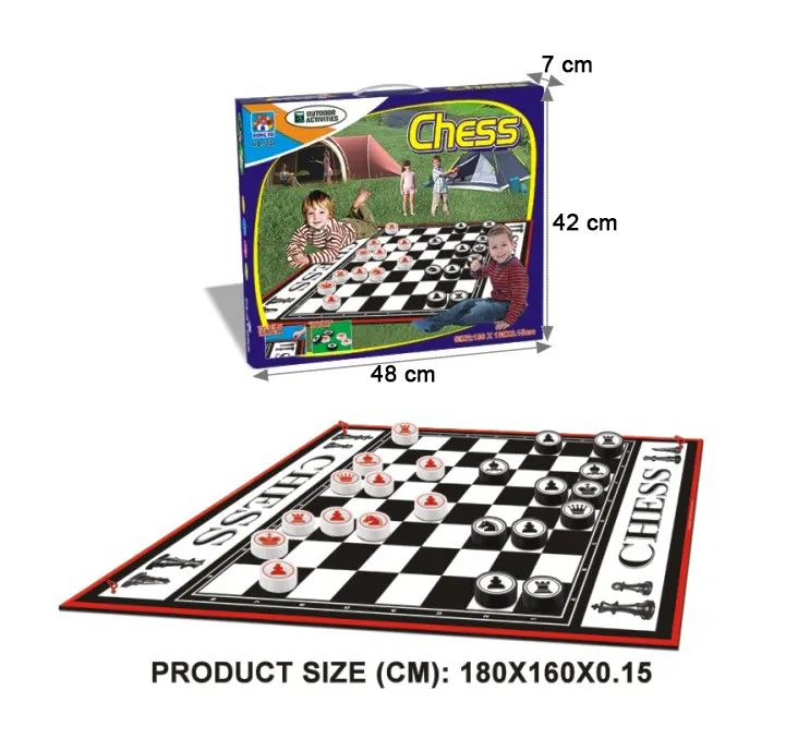 Amazon di vendita caldo dei bambini di gioco pavimento non-tessuto <span class=keywords><strong>scacchi</strong></span> mat con PP di plastica <span class=keywords><strong>scacchi</strong></span>