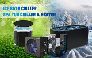 เครื่องทำความเย็นแบบแช่น้ำแข็งกลางแจ้ง รุ่นใหม่ ดีไซน์ไทเทเนียมในอ่างพีวีซี สำหรับการฟื้นฟูร่างกาย พร้อมมอเตอร์ประสิทธิภาพสูง R32 R410a - Product Image 6