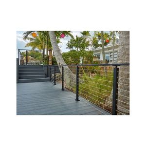 Optima thanh lịch trong nhà cầu thang ngang dây thiết kế với an toàn tập trung Dây cáp lan can - Product Image 1