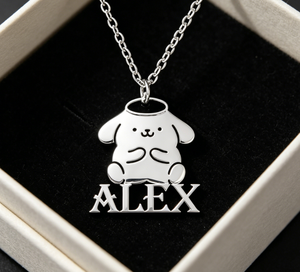 Collana Personalizzata con Lettere Cartoon per Donne e Bambini, Gioielli in Acciaio Inossidabile Placcato Oro, Ciondolo con Iniziale del Nome - Product Image 6