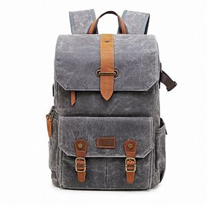 Mochila de Fotografía para Cámara DSLR, Personalizada, Vintage, de Lona Encerada, con Cierre de Cremallera, Impermeable, Antirrobo, Transpirable y Duradera - Product Image 2