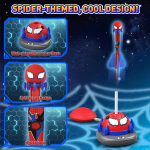 Jeu de lancer d'anneaux, jouets musicaux à sauter, jouets de sport d'extérieur et d'intérieur, lanceur de fusées 3-en-1 pour enfants - Product Image 4