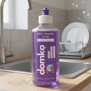Domko Dish Cleaner Soap Lavender Fragrance 500Ml Easy Rinsing Cleans Tough Grease Kitchen <b>Detergent</b> - Product Image 1