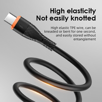 Cable de Carga Rápida Multifunción Tipo-C a Tipo-C de Silicona Texturizada 4.5 de Alta Elasticidad y Calidad Superior, Resistente y Fuerte 6A