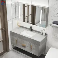 ร้อนขายสไตล์ที่ทันสมัยตู้โต๊ะเครื่องแป้งห้องน้ำเฟอร์นิเจอร์โต๊ะเครื่องแป้งห้องน้ำที่มีกระจก